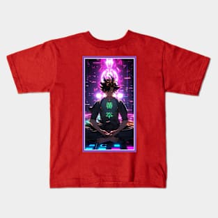 Anime Hero Power Meditation | Quality Anime Artwork | Anime Power Energy Meditation |  Manga Anime Art Kids T-Shirt